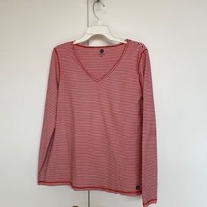 Red and white stripped long sleeve T-Shirt